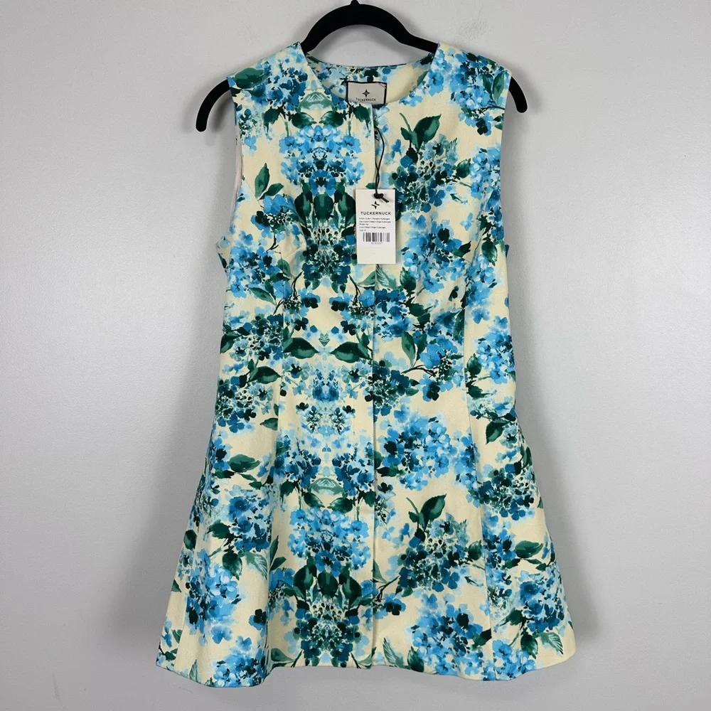 TUCKERNUCK Water's Edge Hydrangea Rhoda Tunic Top Size 10 - Picture 8 of 11